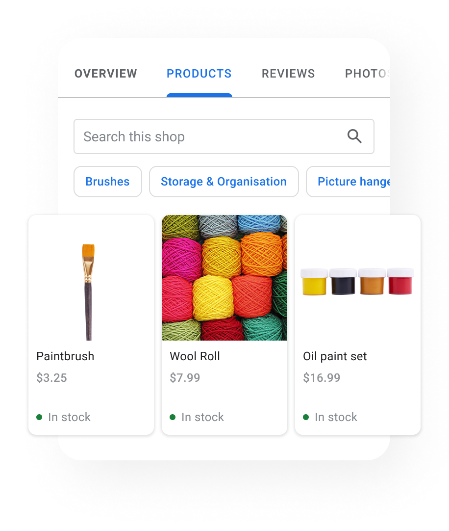 Add your products