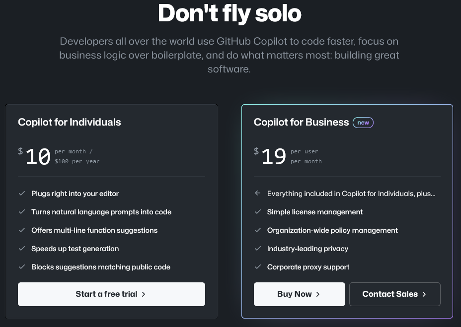 Pricing Comparison