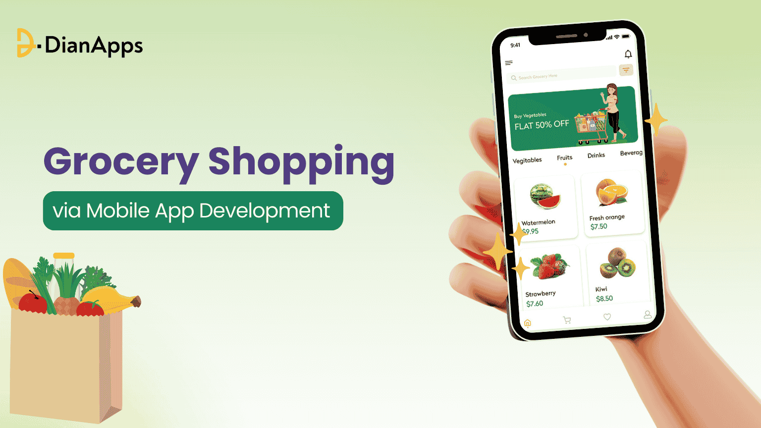 Grocerry Shopping via Mobile App development