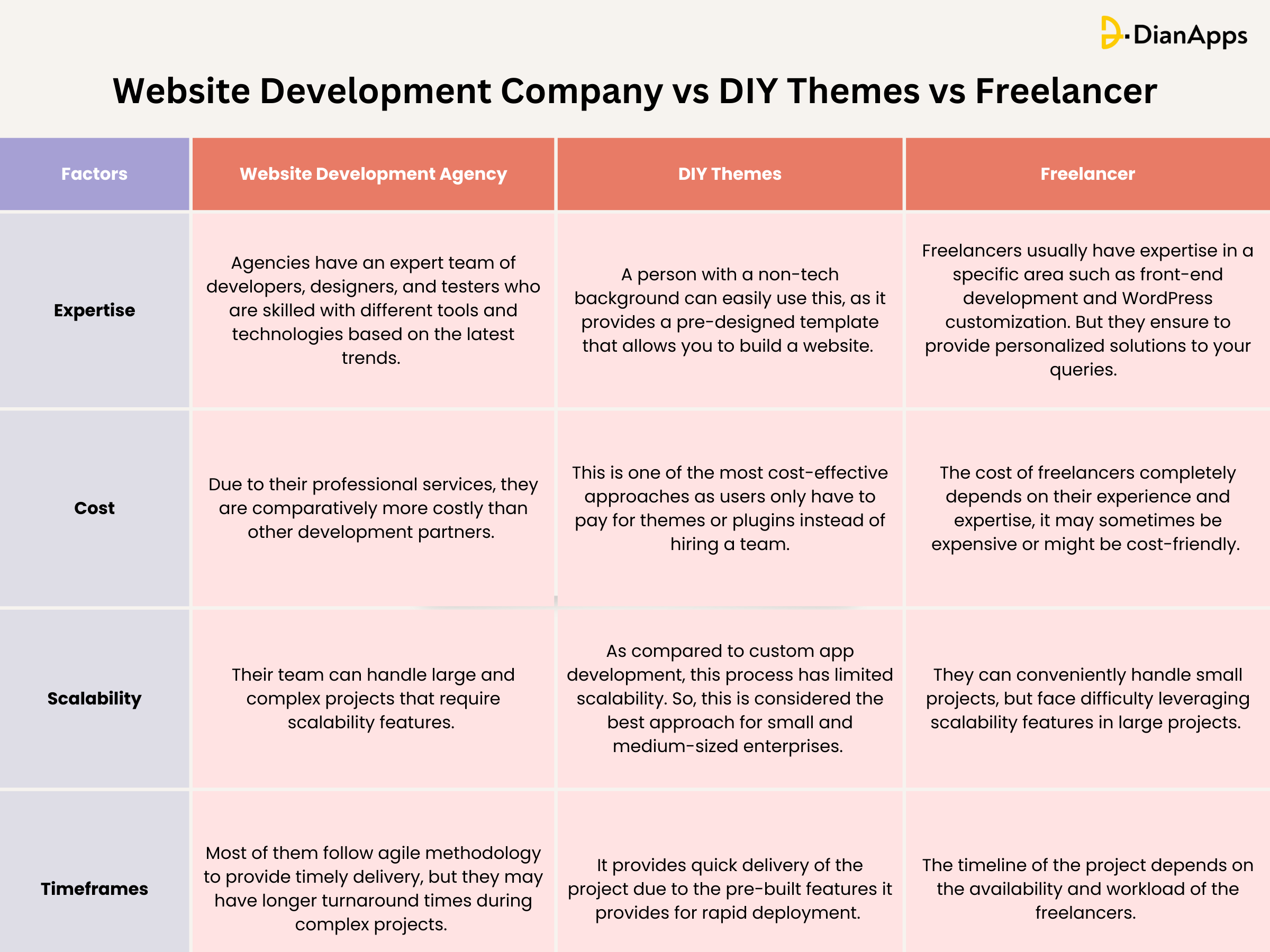 Website Development Company vs DIY Themes vs Freelancer