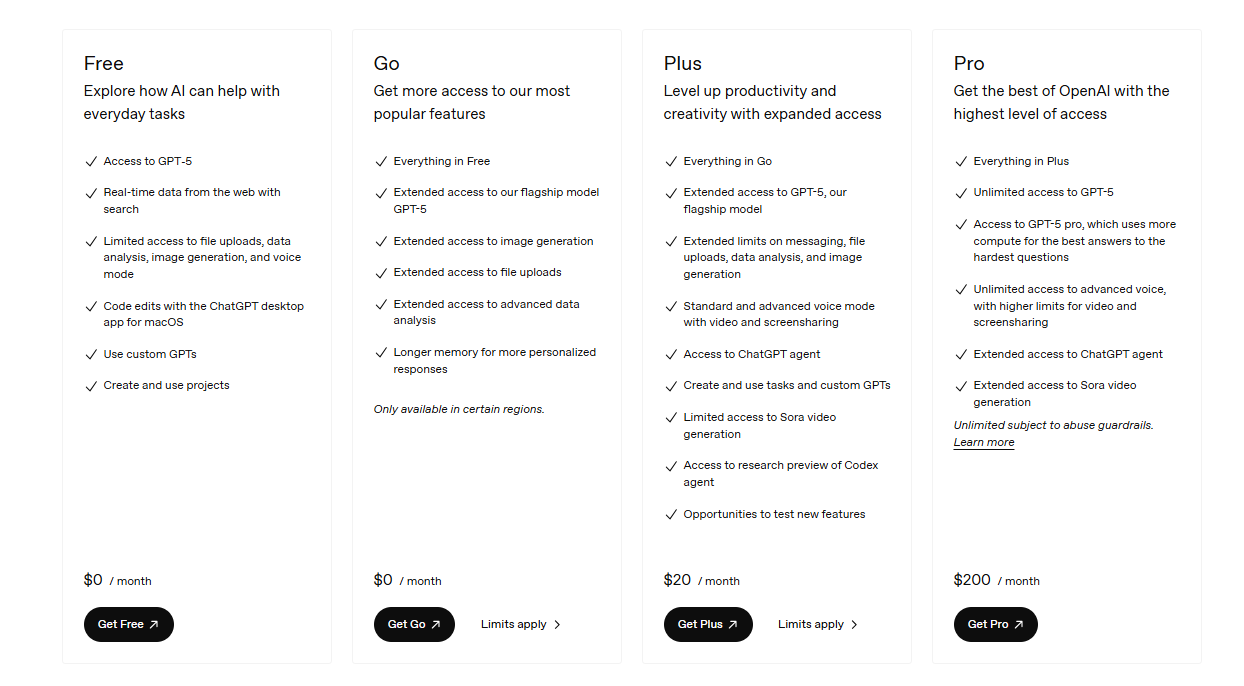 chatgpt pricing