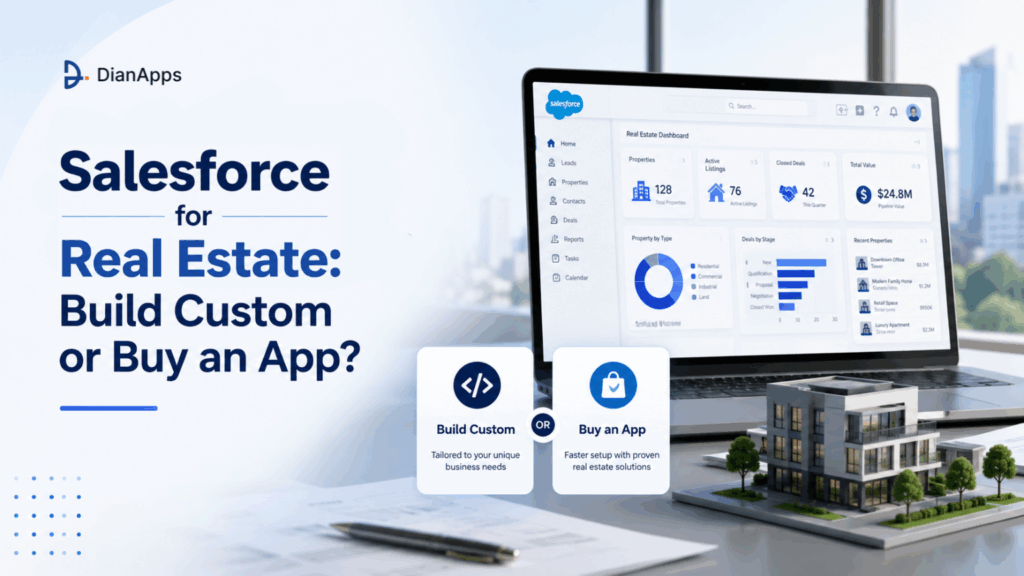 Salesforce Development for Real Estate: Build Custom, Buy an App, or Both?